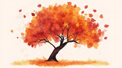 Poster - Vibrant autumn tree.