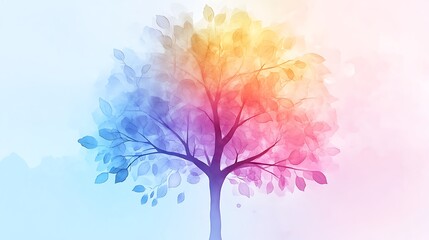 Poster - Colorful tree illustration. (1)