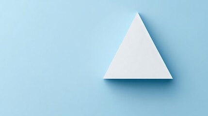 Poster - White triangle on blue.