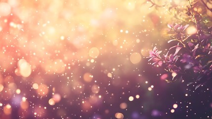 Aufkleber - Blurred purple flowers and bokeh background.
