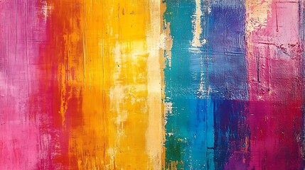 Poster - Abstract colorful oil painting texture with vibrant hues and brushstrokes.