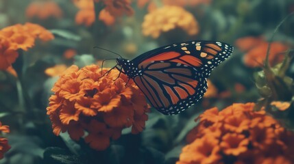 Poster - Butterfly on flower