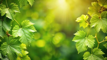 Wall Mural - Vine plant with lush green leaves , nature, plant, vine, green, foliage, growth, botany, flora, vineyard, garden, tropical