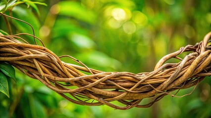Wall Mural - Twisted dried liana jungle vine , twisted, dried, liana, jungle, vine, tropical, nature, texture, natural, background, wild