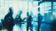 © fadi - business formal meeting conference discussion with coworker shareholder or client concentrate private ideas data report analysis businesspeople working find solution together in office