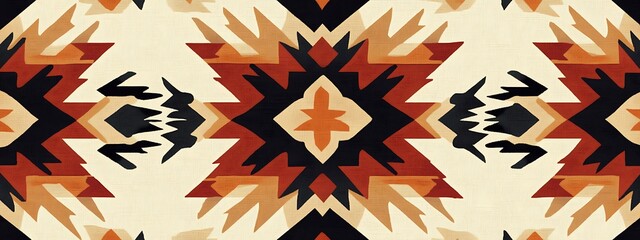 Poster - Geometric ethnic seamless pattern.