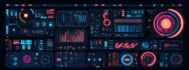 Poster - Futuristic HUD interface elements.