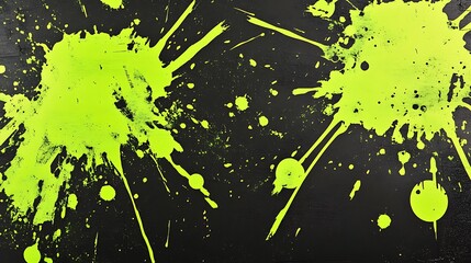 Poster - Bright green paint splatters.
