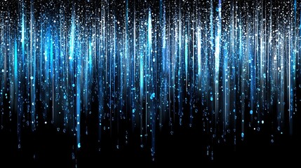 Fototapete - Blue, white streaks over black.