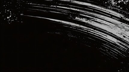 Poster - Grunge brush stroke with splatter.