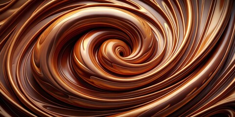 Wall Mural - Swirling chocolate abstract pattern , chocolate, swirl, abstract, background, texture, brown, dessert, delicious, sweet