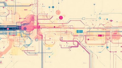 Poster - Abstract tech circuit design.