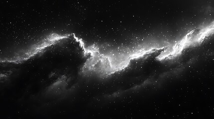 Poster - Black and white nebula.