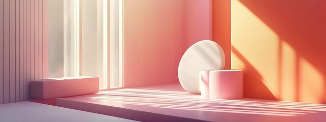 Aufkleber - Lighted soft shapes on stage.