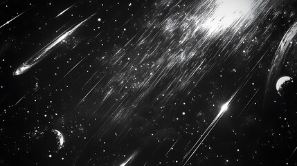 Poster - Celestial meteor shower.