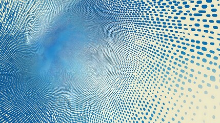 Poster - Blue dotted vortex effect.