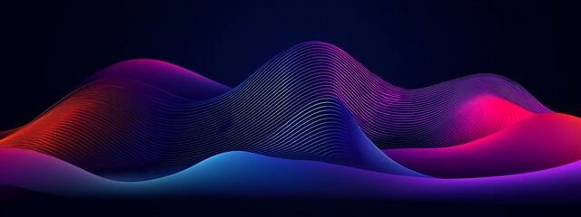 Fototapete - Abstract wavy lines background.