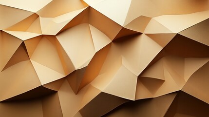 Poster - Abstract Beige Geometric Polygonal Pattern