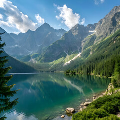 Naklejka na meble morskie oko in tatr