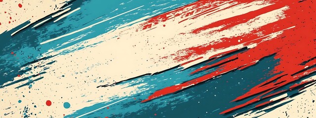 Poster - Paint strokes abstract.