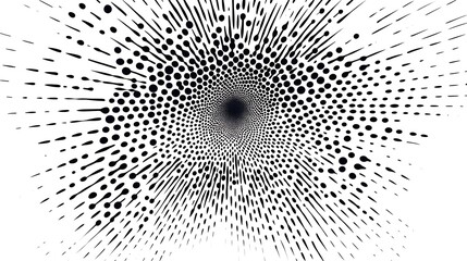 Poster - Radial dot pattern.