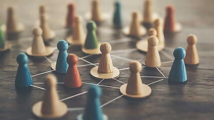 Aufkleber - Network of diverse connected people.
