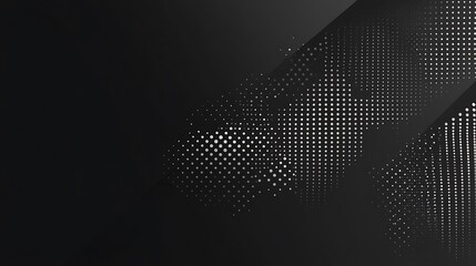 Fototapete - Abstract black background with halftone dots.