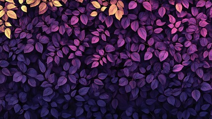 Aufkleber - Vibrant purple and gold leaves background.