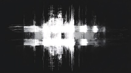 Poster - Abstract white strokes on black.