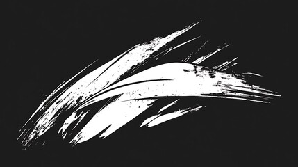Poster - White grunge stroke.