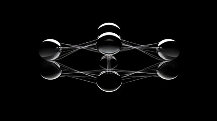 Aufkleber - Network of reflective spheres.