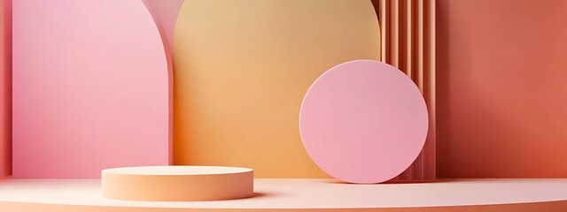 Aufkleber - Abstract geometric pink backdrop.