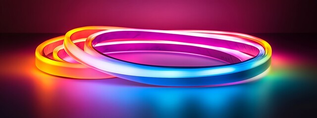Poster - Neon rings glow.
