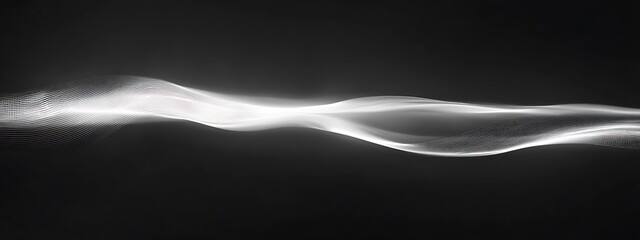 Poster - Glowing light wave on dark.