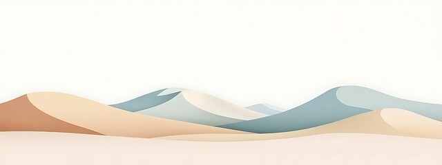 Aufkleber - Abstract dunes of pale colors.
