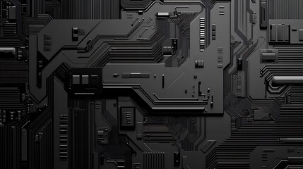 Poster - Black circuit board.