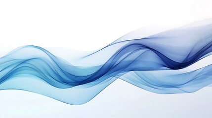 Poster - Blue flowing abstract wave.