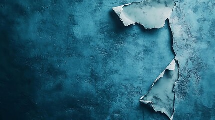 Aufkleber - Peeling blue paint on a textured wall.