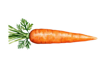 Wall Mural - Fresh Organic Carrot in Watercolor Style