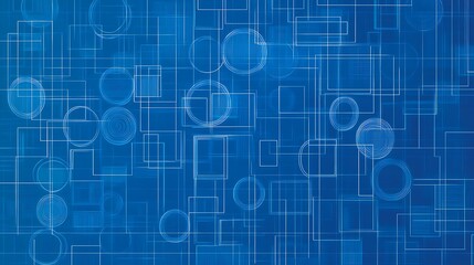 Aufkleber - Abstract blue geometric shapes background.