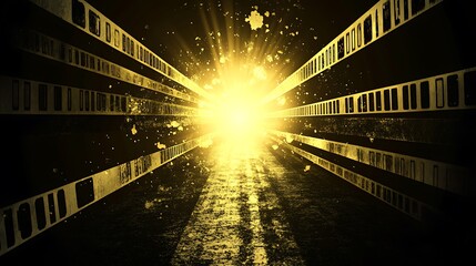 Poster - Golden light at end of digital tunnel.