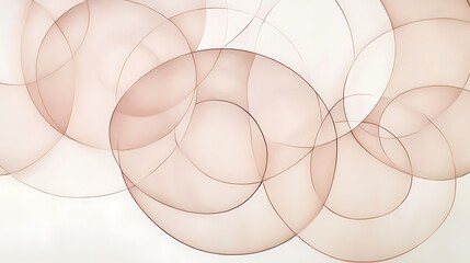 Canvas Print - Abstract overlapping translucent circles background.