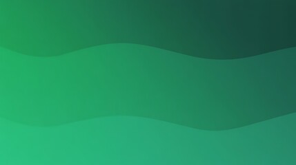Poster - Abstract green gradient wave background.