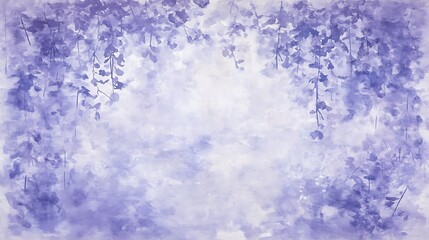 Aufkleber - Soft purple wisteria flowers watercolor background.