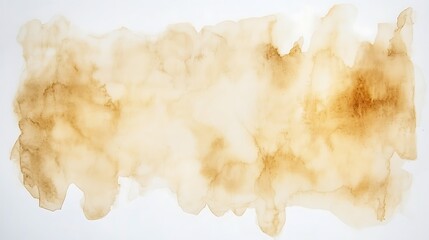 Poster - Abstract brown watercolor stain on white.