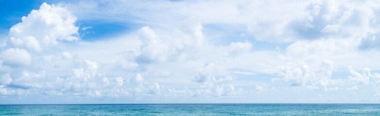 Wall Mural - beautiful seascape with blue sky on a sunny day. nature background. sea surface in sun light. relaxi