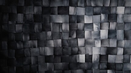 Poster - Dark woven texture background with shadows.