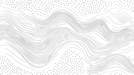 Poster - Abstract wavy lines and dotted texture.
