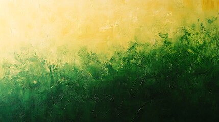 Poster - Abstract green and gold painted background.