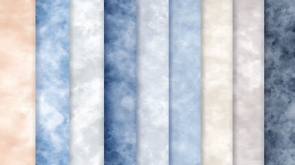 Aufkleber - Pastel and blue marble patterns collection.